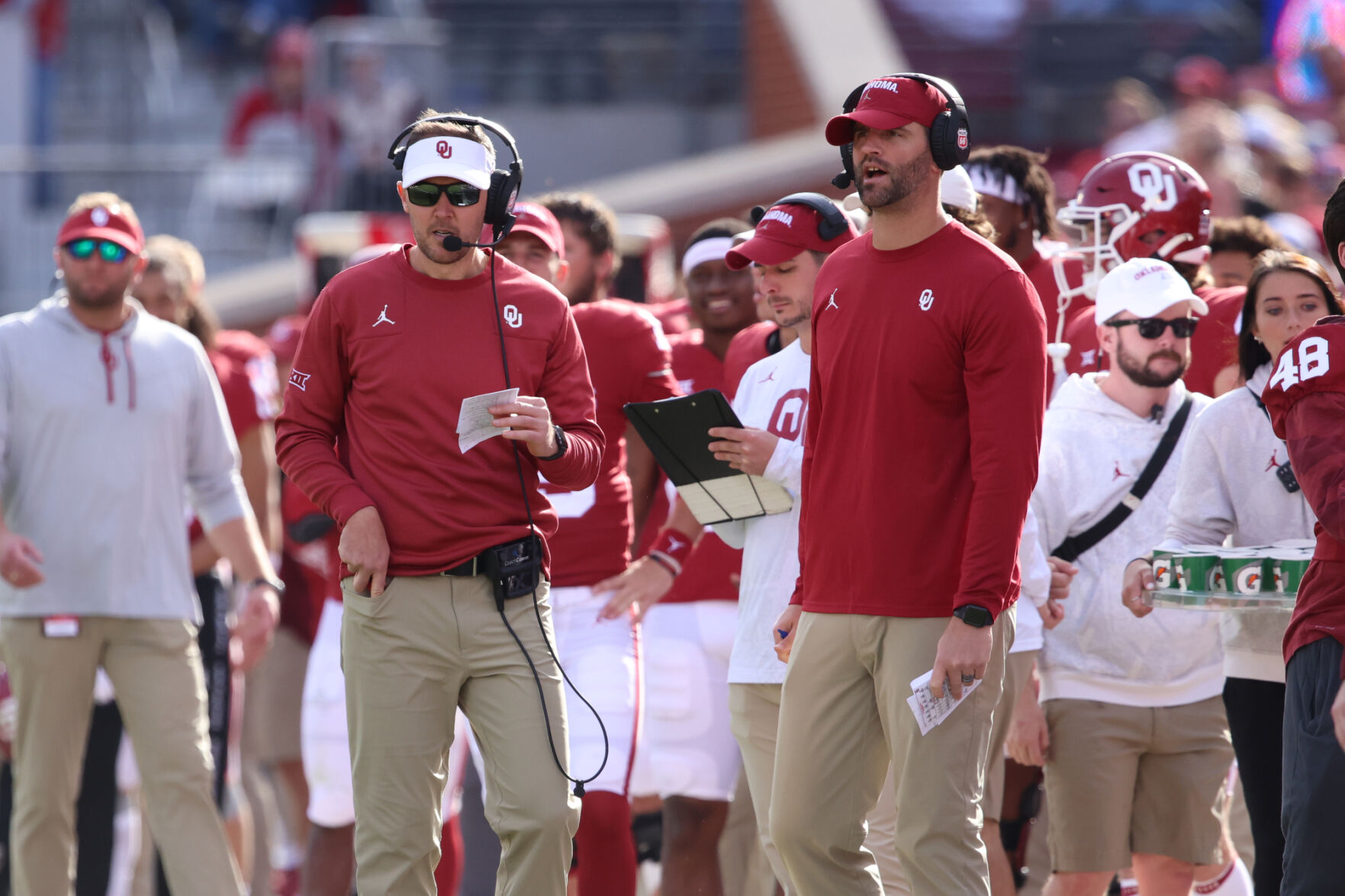 Lincoln Riley and Joe Jon Finley